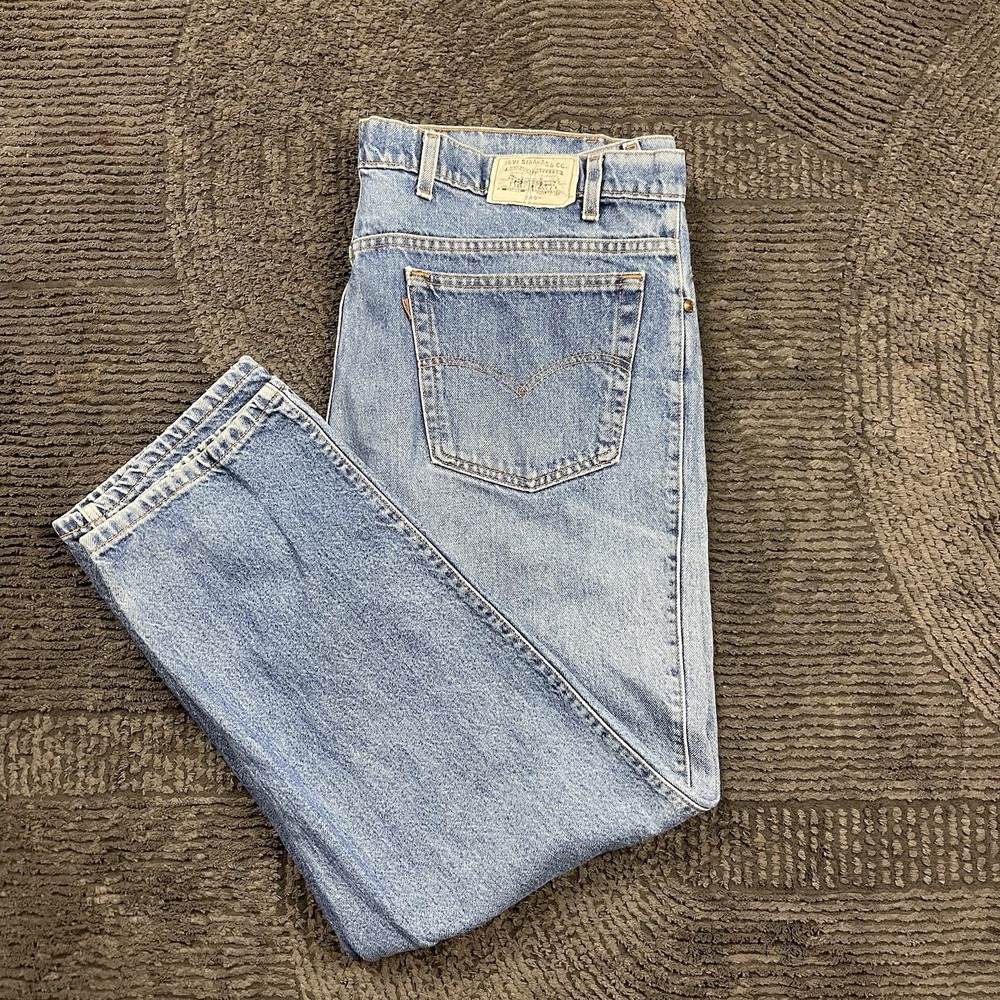 Vintage Levi's 540 Men's 42x30 Jeans USA Made Relaxed Tapered Light Blue Denim